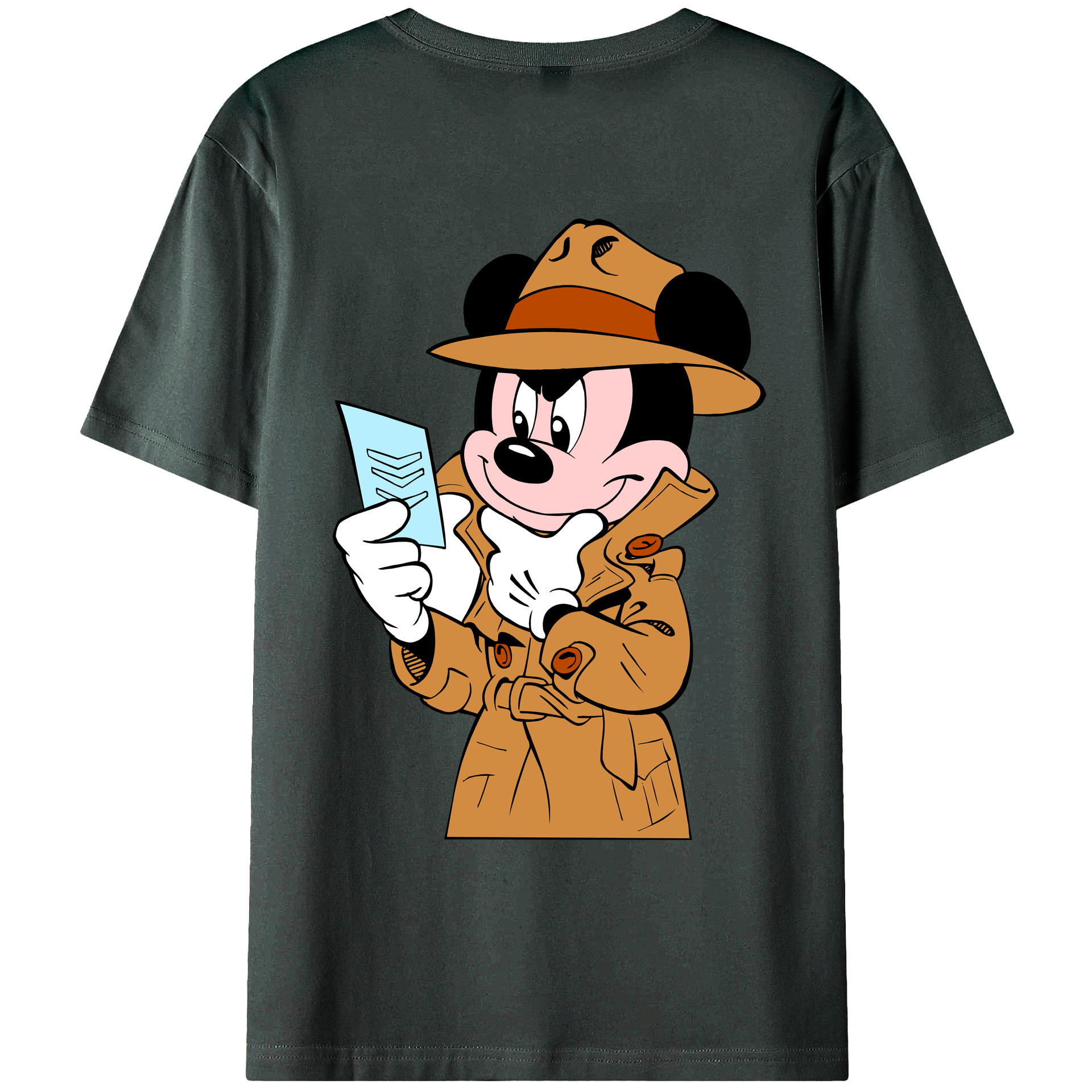ミッキーマウス Mickey Mouse 綿100％ メンズ半袖Tシャツ（バックプリント） 通気性